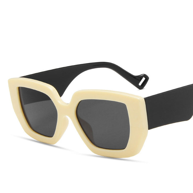 Side Sunglasses Personality Polygon Contrast Sunglasses Retro Sunglasses Main Image