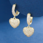 European And American-style Sweet Heart-shaped Earrings, New Summer Jewelry For Women