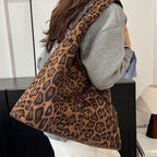 Simple Solid-Color Large-Capacity Tote Bag For Women