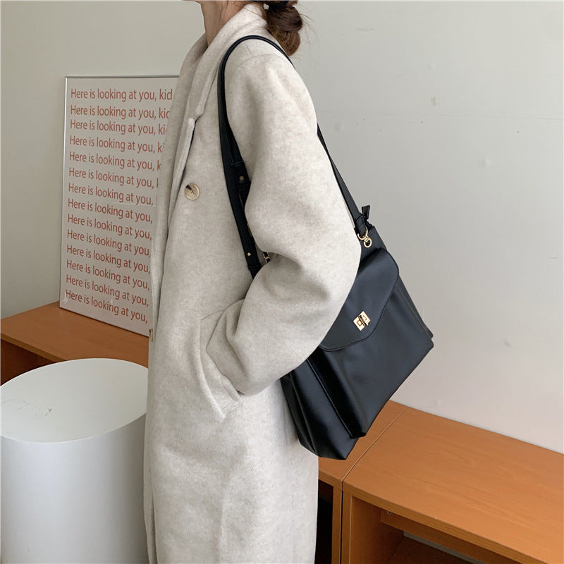 Korean Version Of Fashion, Large Capacity, Simple, Retro, Wild, One-shoulder, Diagonal, Large Bag Women