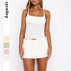 Womens Solid-Color Versatile Camisole Top