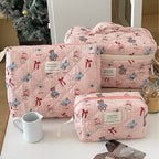 Bow-knot Flower Large-capacity Makeup Bag