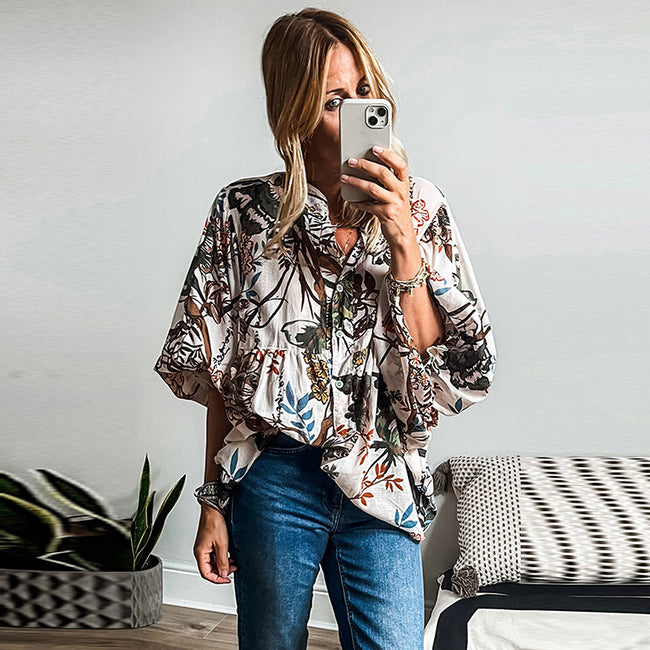 All-match Floral Print Shirt For Women Hover Image