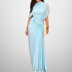 Elegant Figure-flattering Pleated Dress For Women