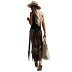 Blouse Beach Dress Tassel Knitting Bikini