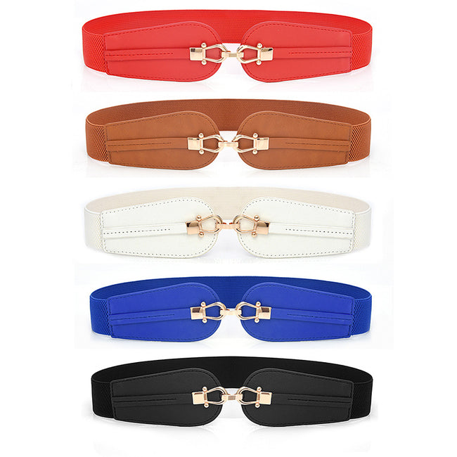 Women's Elastic Waistband Fashion Stretch Wide Belt Main Image