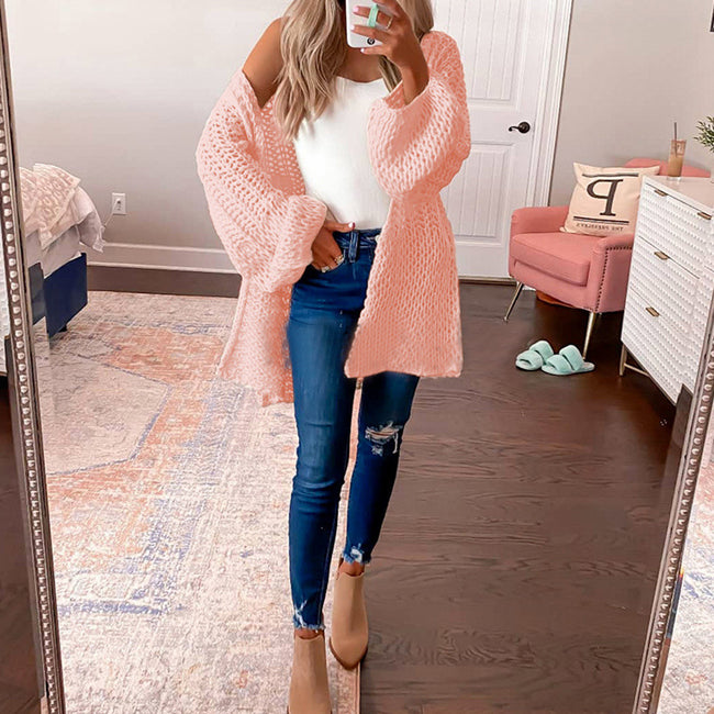Tassel Sweater Retro Rhombus Solid Color Loose Collar Sweater Women Main Image