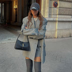 Striped Blazer & Skirt Suit Two-piece Suit