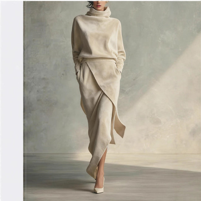 Elegant Suede Dress Women Main Image