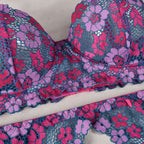 Women's Contrast Color Fashion Embroidered Bikini