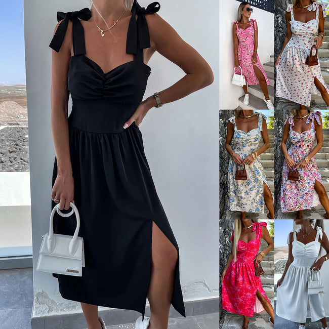 Fashion Suspenders Waist-tight Split Dress Women Main Image