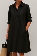 Women's Fashion Loose Solid Color Dress