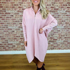 Women's Solid Color Knitted Loose Dress