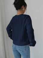Long Sleeved Knitted Sweater For Women