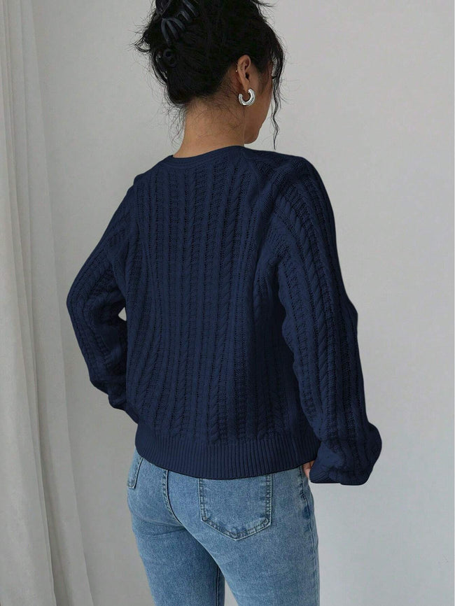 Long Sleeved Knitted Sweater For Women Main Image