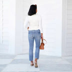 Stylish Vintage Slim-fit Stretch Jeans For Women