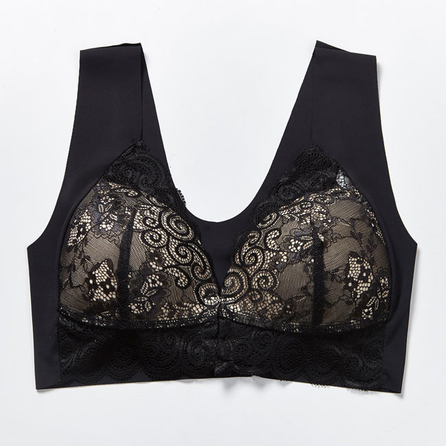 Comfortable Plus Size Backless Bra Lace Push Up Front Closure Bra Main Image