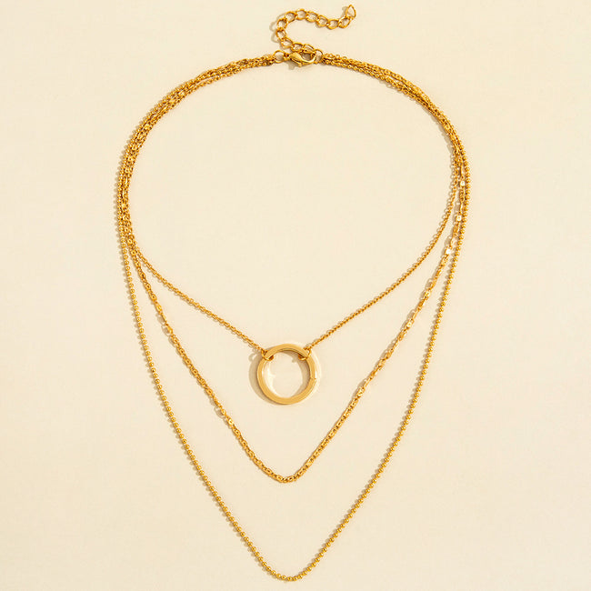 Circle Necklace Clavicle Chain Necklace Women Main Image