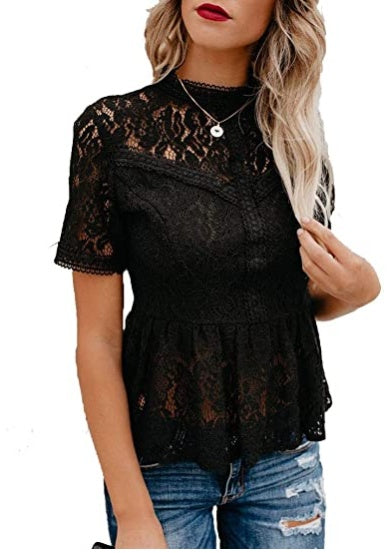 Summer Water-soluble Lace Temperament Crocheted Blouse Women Main Image
