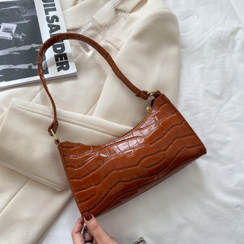 Pattern One Shoulder Handbag Temperament Trend Chain Bag Women