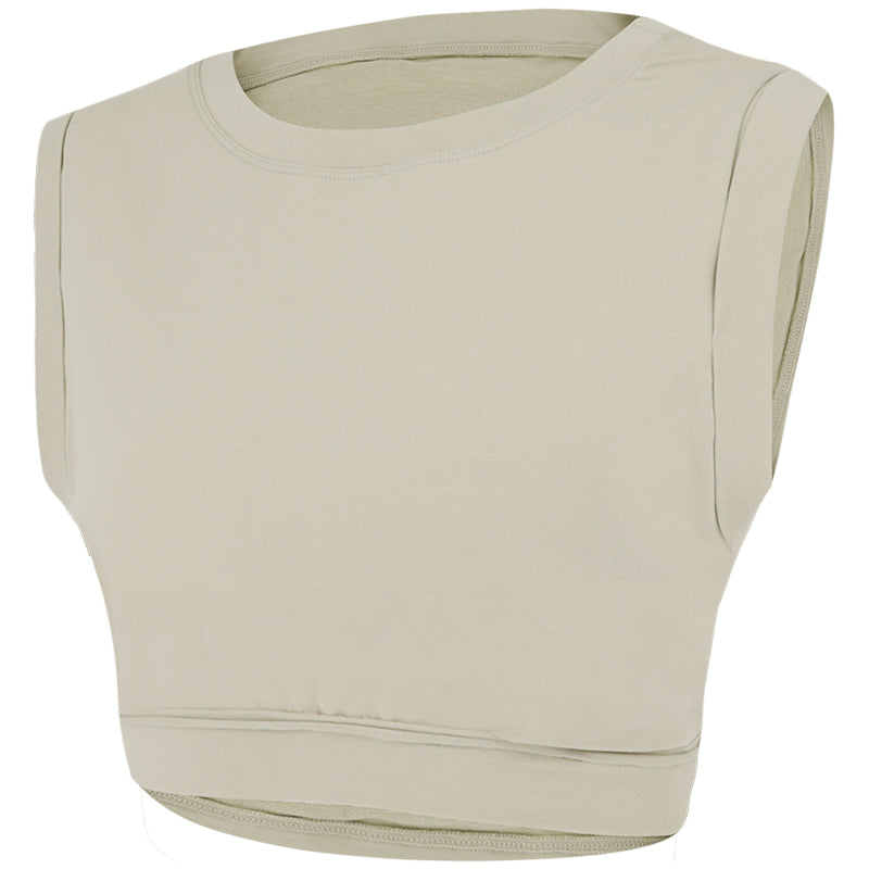 Sleeveless Sports Vest T-shirt Women Summer Yoga Blouse Loose Casual