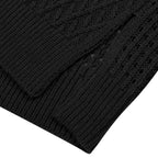 Round Neck Long Sleeve Hollow Knit Sweater Women Loose Sweater Winter
