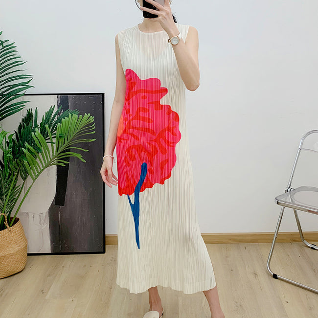 Summer Loose Printed Sleeveless Vest Dress Main Image