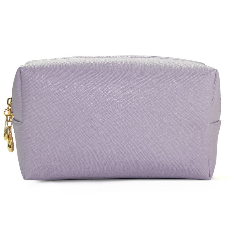 PU Leather Octagonal Square Makeup Storage Bag, Simple Design