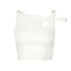 Threaded vest hollow base all-match umbilical strap women