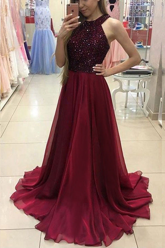 Sleeveless Dress Wedding Party Dress