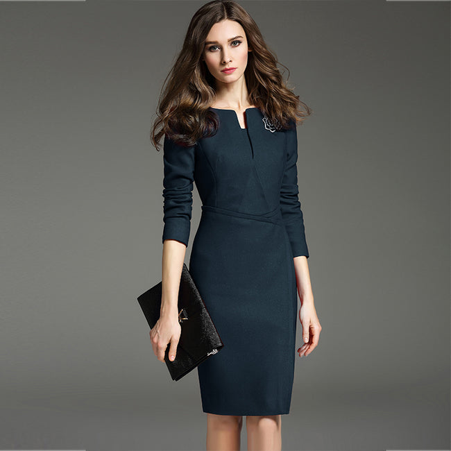 Formal Temperament Elegant And Intellectual Mid-sleeve Red Dress Women Hover Image