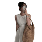 Pocket Sleeveless Vest Dress Women