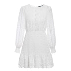 Women's Hollowed Chiffon Dress Formal Dress Lady Dress