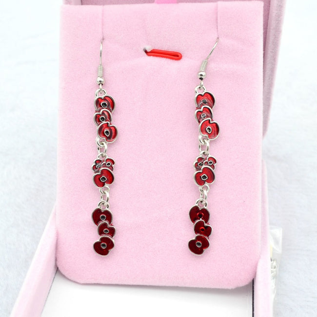 Red Dripping Earrings Jewelry Women Main Image