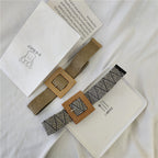 Woman buckle elastic belt