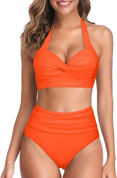 Split Bow Bikini Seaside Vacation Swimwear