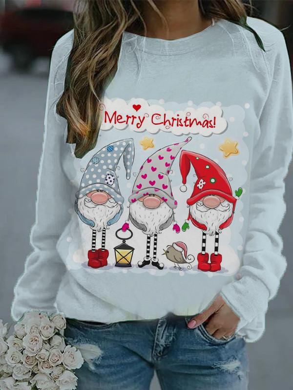 Popular women's landscape print long-sleeved T-shirt top Main Image