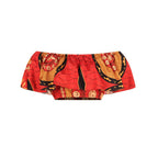 One-shoulder Suit Ethnic Print Elastic Skirt Two-piece Set