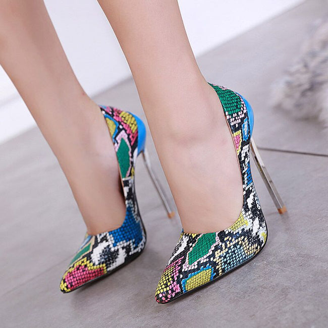 Snake print high heels Hover Image