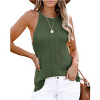 European And American Loose Halter Small Vest Knitted Beach Women