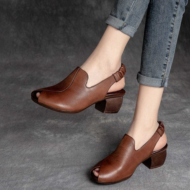 Retro Middle-aged Mom Sandals For Women Main Image