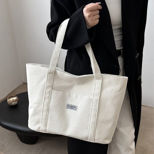 Large-capacity Corduroy Tote Bag For Women Hover Image