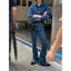 Women's High Waist Casual Stretch Flare Slit Jeans Women