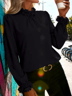 Elegant French-style Long-sleeve Blouse For Women