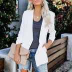 Long sleeve solid color wild small blazer