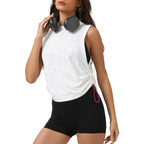 New Jacquard Sports Vest For Women Sleeveless Blouse Breathable