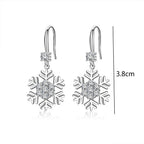 Temperament Snowflake Earrings With Rhinestones Fashion Personalized Christmas Earrings For Women Jewelry