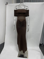 Sleeveless Pleated Party Dress For Women