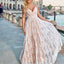 Elegant Deep V-neck Backless Mesh Wedding Dress