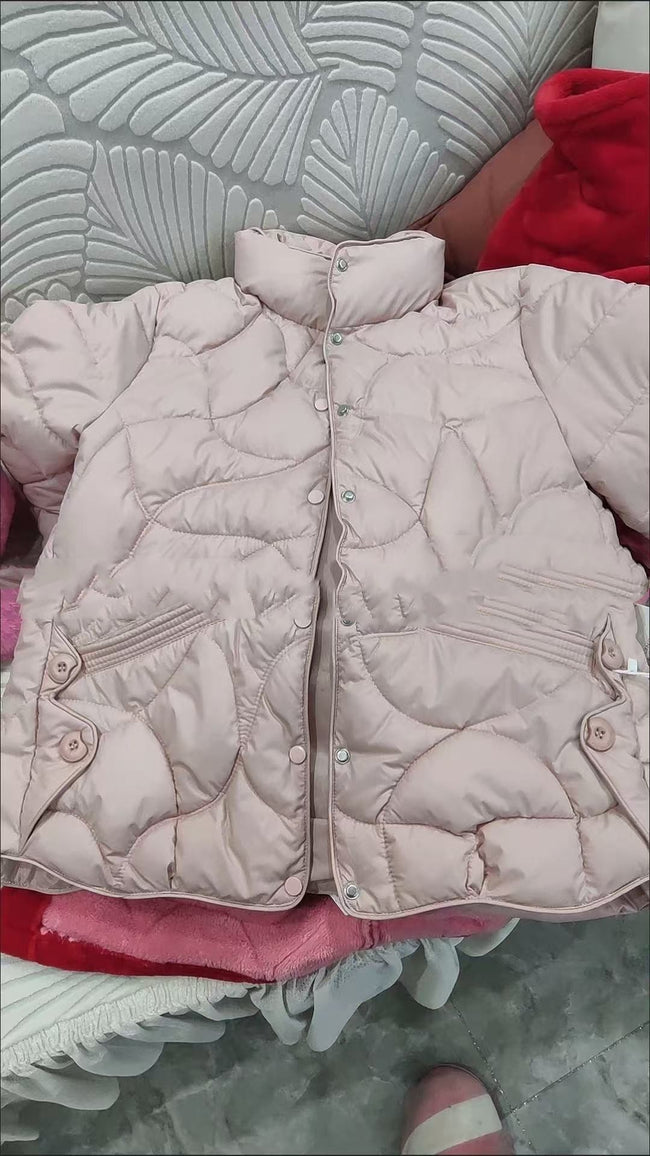 Lightweight Retro Stand-up Collar Thermal Cotton-padded Jacket Main Image